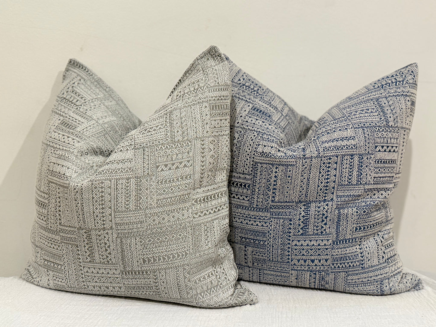 Nomad Dune Cushion styled with other patterned cushions | interiors by Kai