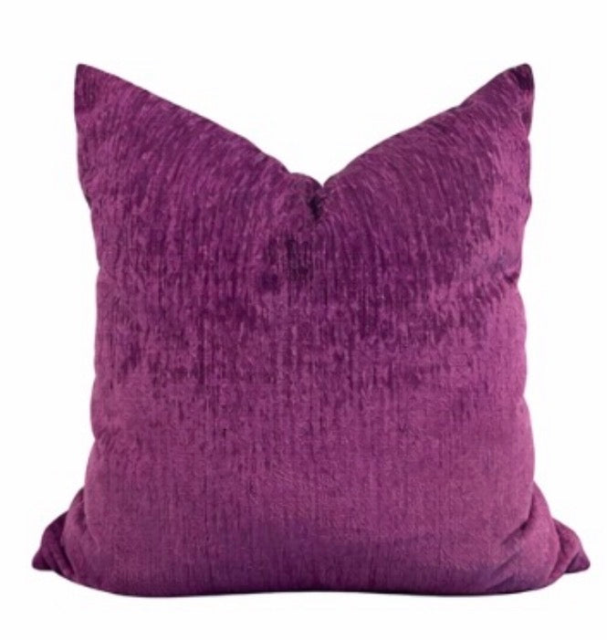 Mulberry Veil plum textured cushion cover by Interiors By Zai