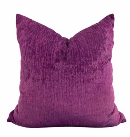 Mulberry Veil plum textured cushion cover by Interiors By Zai