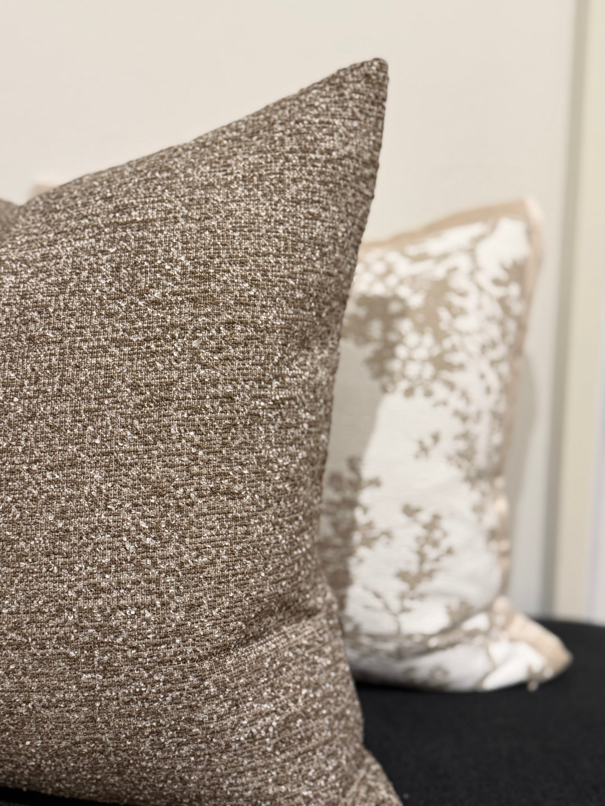 close up of the texture of sandhaven cushion