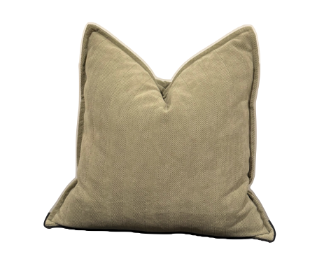 Sagewood cushion in textured sage green linen. | interiors by zai
