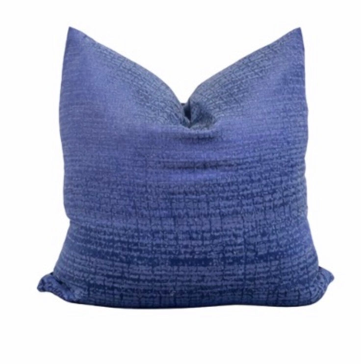 blue textured cushion cover Atlantic Blue | Interiors By Zai