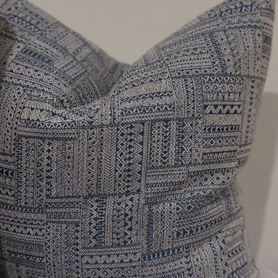 close up of nomad indigo and nomad dune