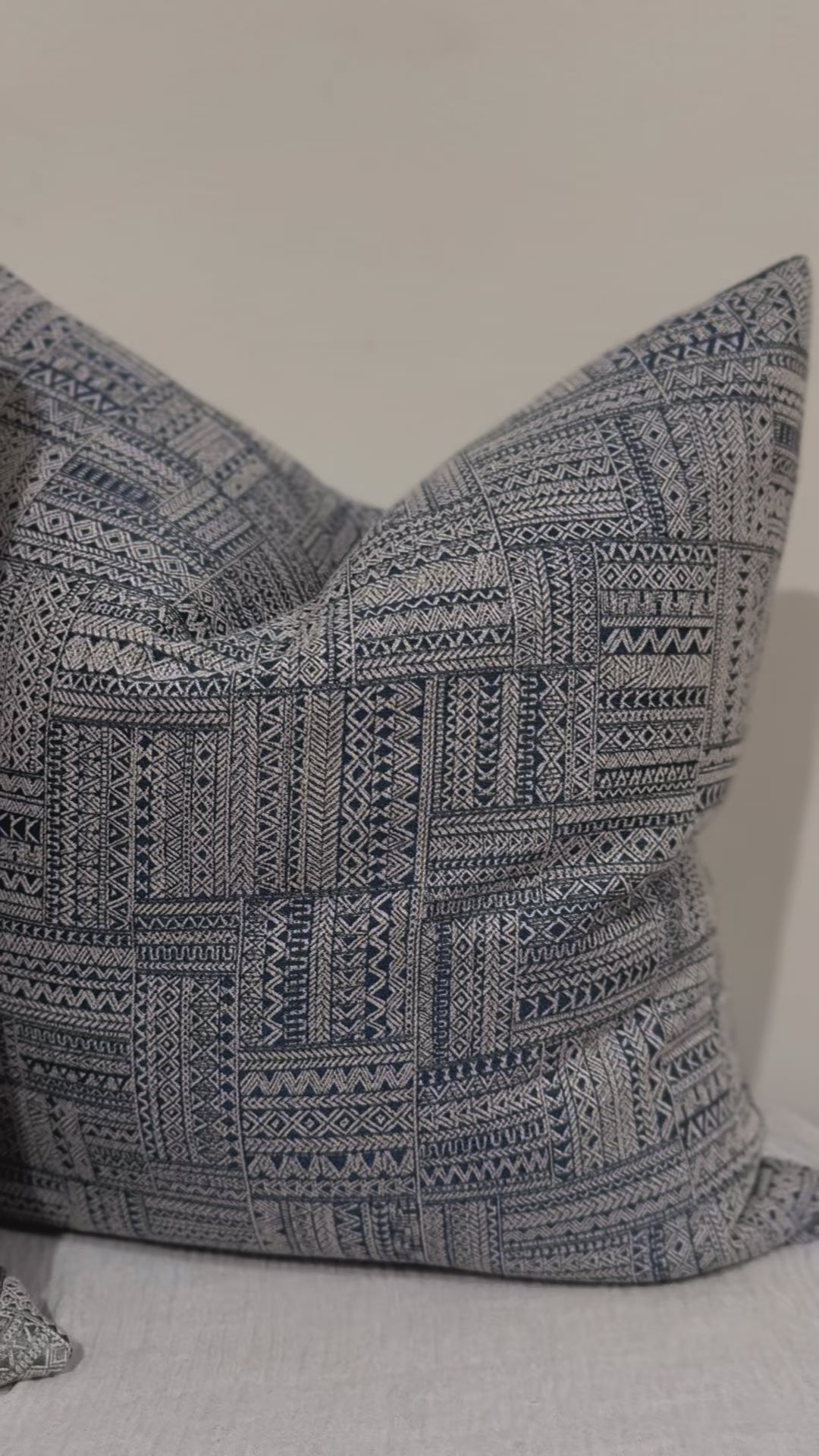 close up of nomad indigo and nomad dune